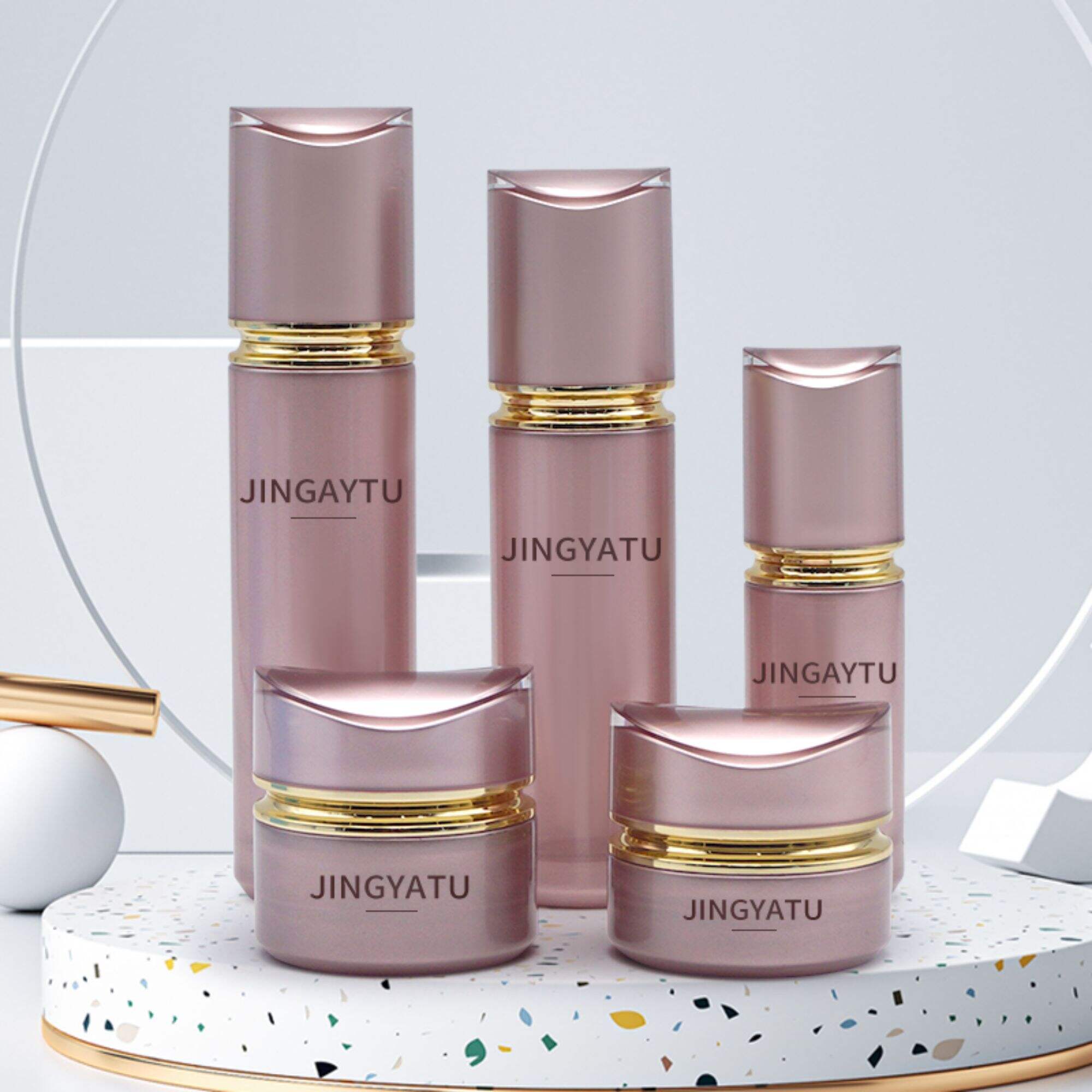 Kosmetik schräg Schulter Schraubverschluss Glasflasche leer HY-2380