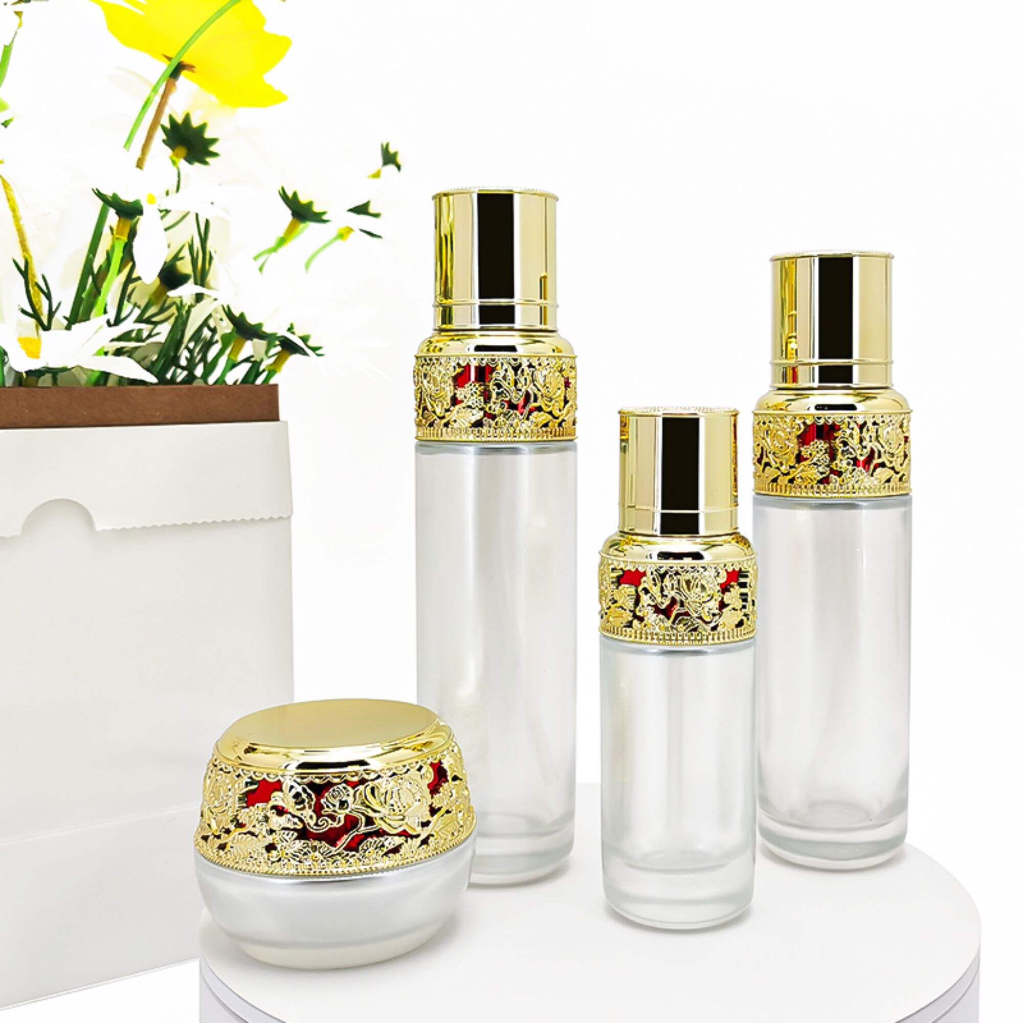 Glascremebehälter für Hautpflegekosmetik HY-2377