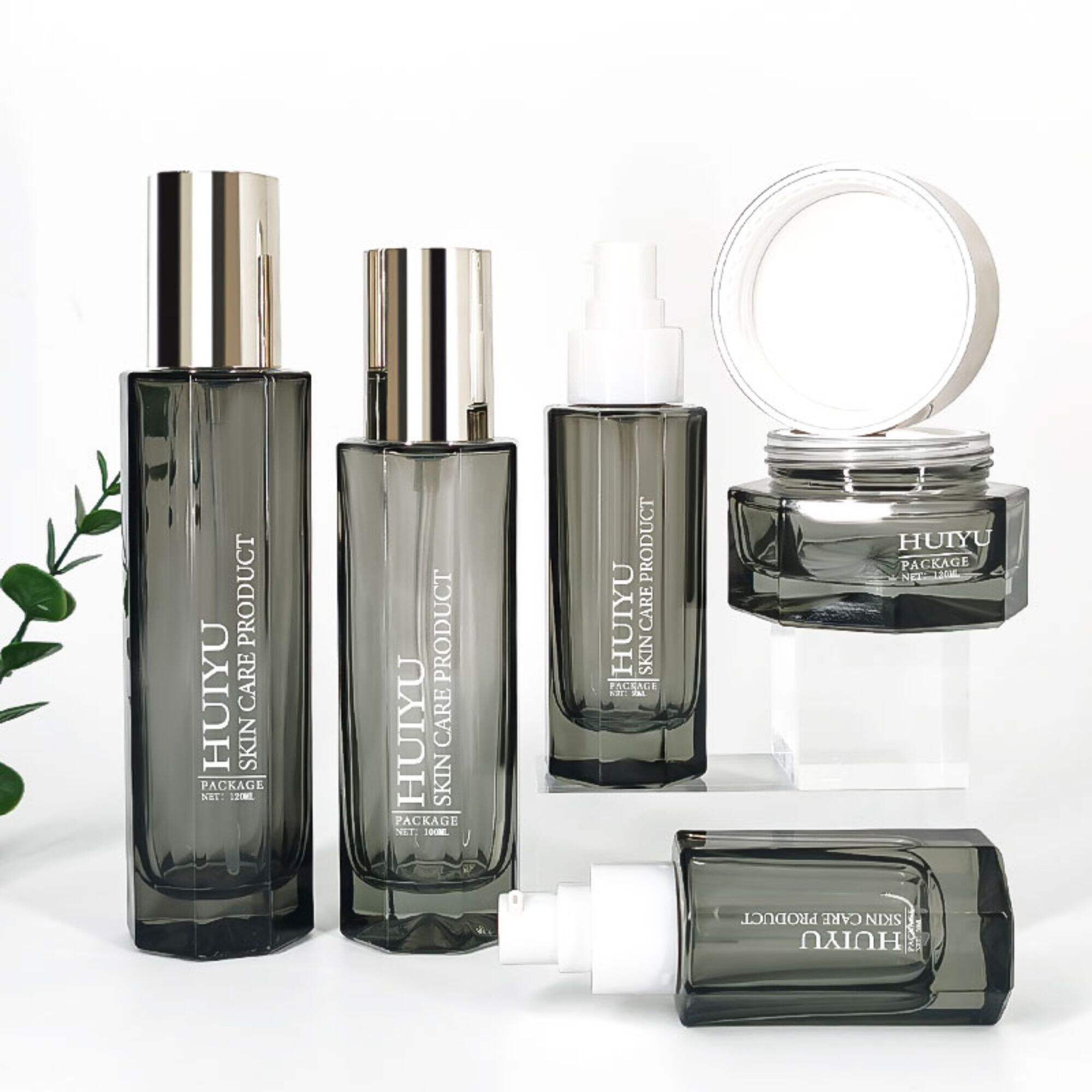 Custom empty cosmetic lotion toner pump bottle and cream jar  HY-2416