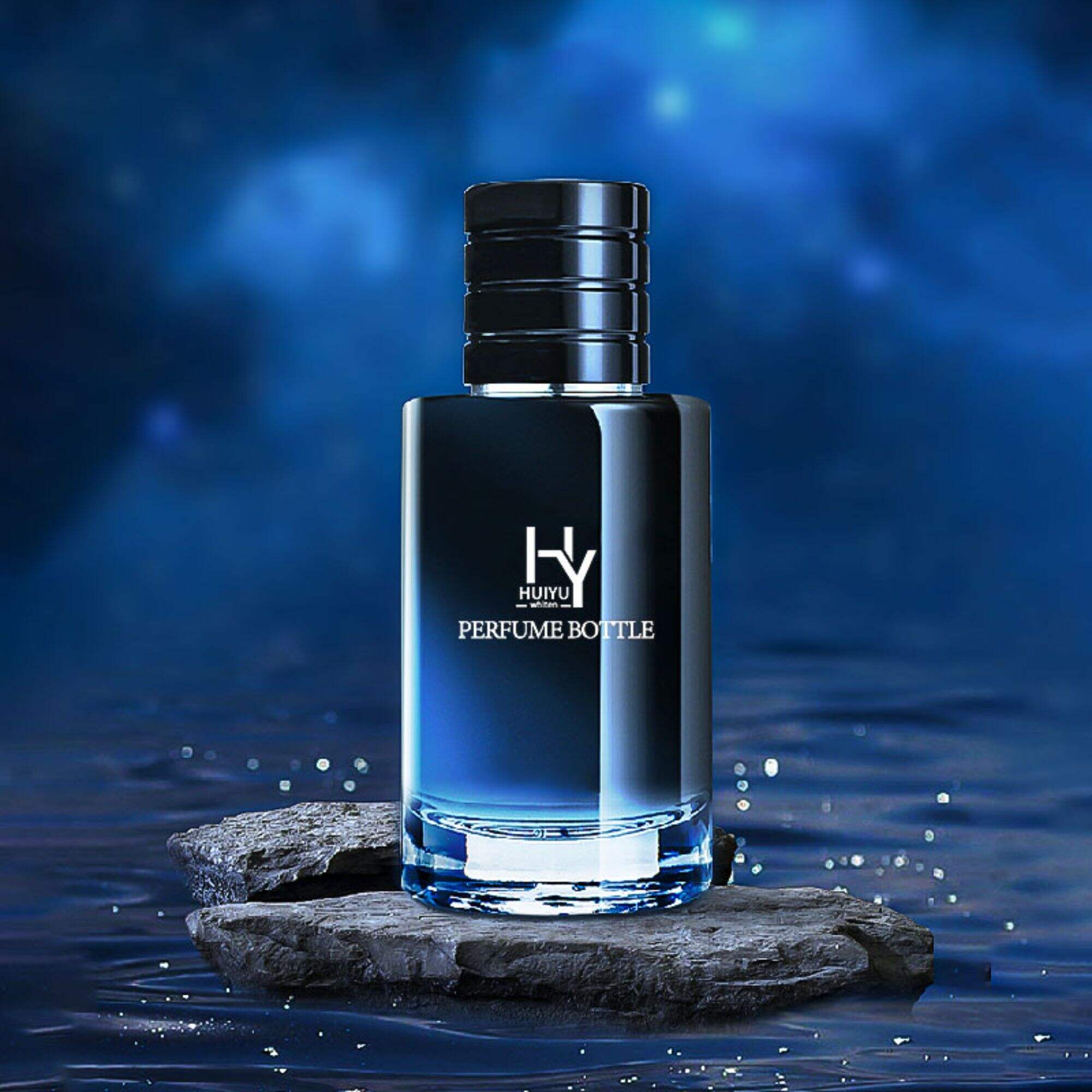 Blauer Gradient leere Glas Parfumnachfüllflasche HY-P315