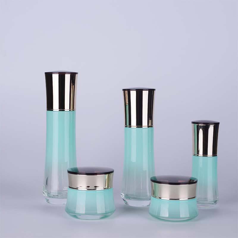 Hot Aqua Blue Skincare glass container HY-2303