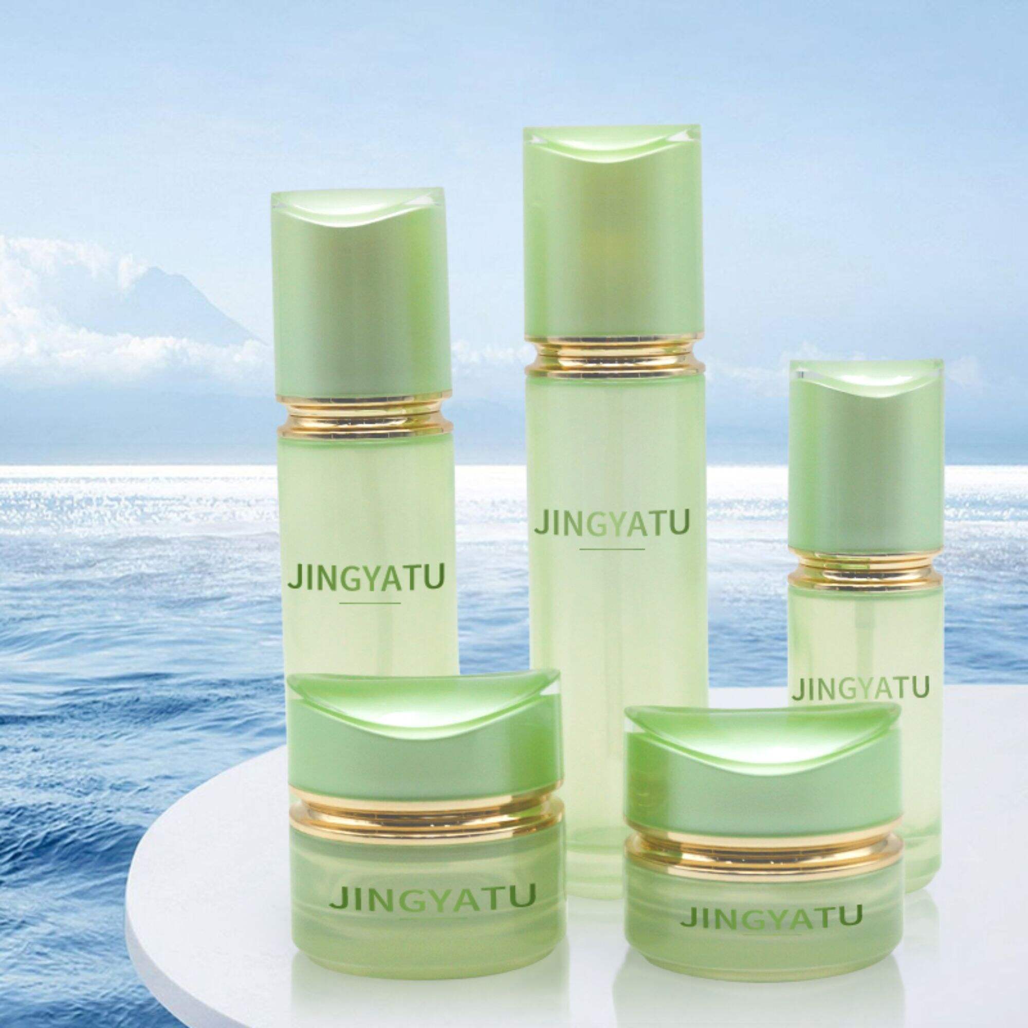 Kosmetik schräg Schulter Schraubverschluss Glasflasche leer HY-2380