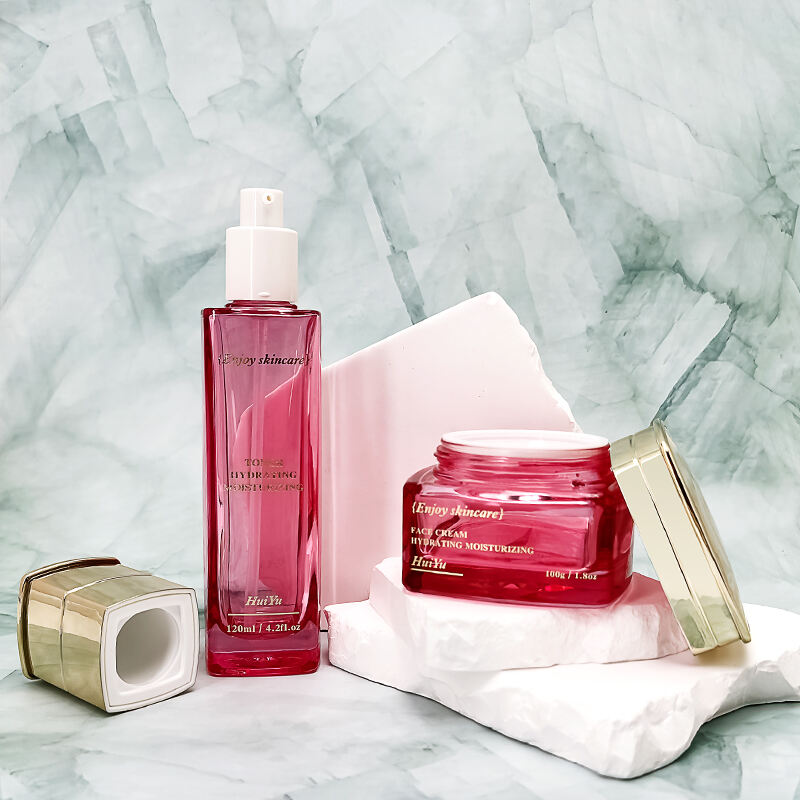 glasflaschen-Sets Glasdose für Hautcreme Gesichtscreme Lotionflasche HY-2425