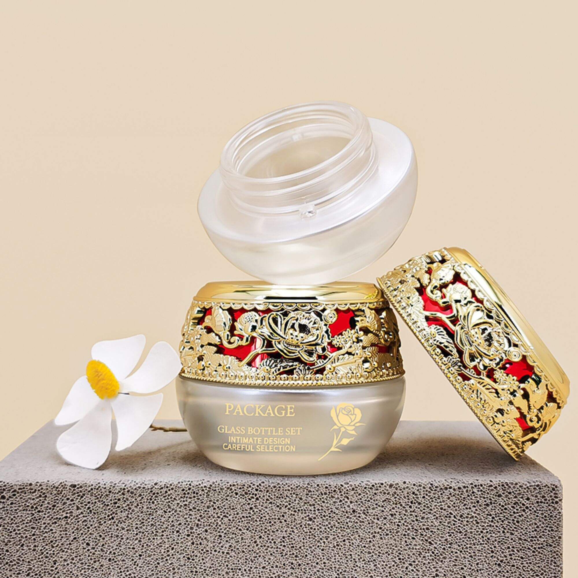 Glascremebehälter für Hautpflegekosmetik HY-2377