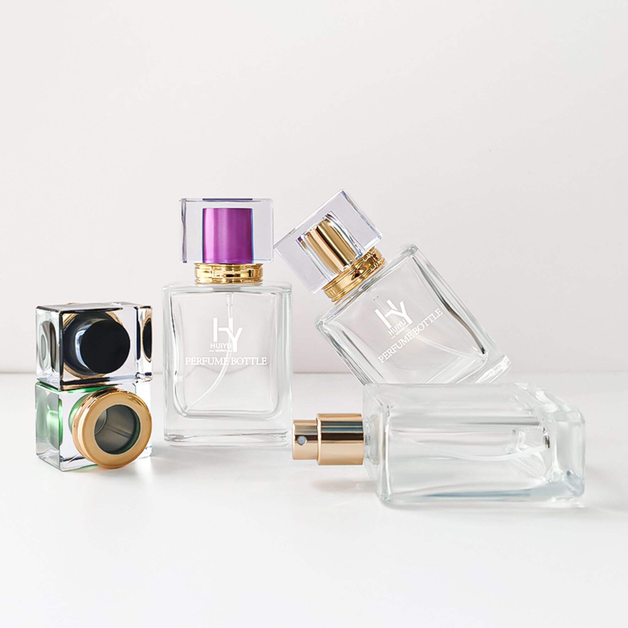 Design Quadratische Parfumflasche Anpassbare Parfumflasche Einzigartige Luxusflasche HY-P301