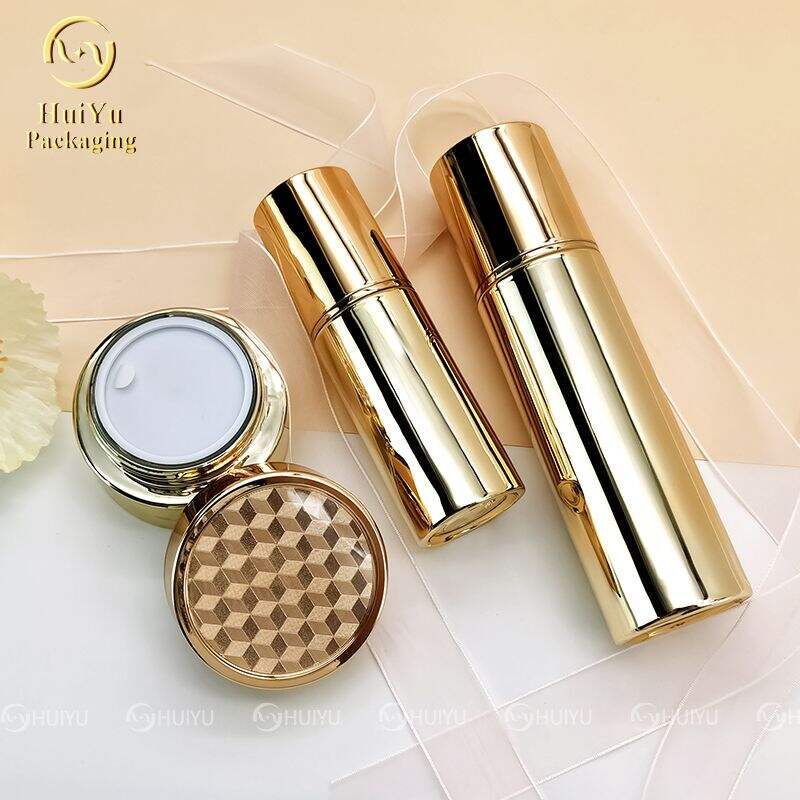 Luxus-Elektroplattierung Silber Gold Essentielloser Serum Glasflasche HY-2405