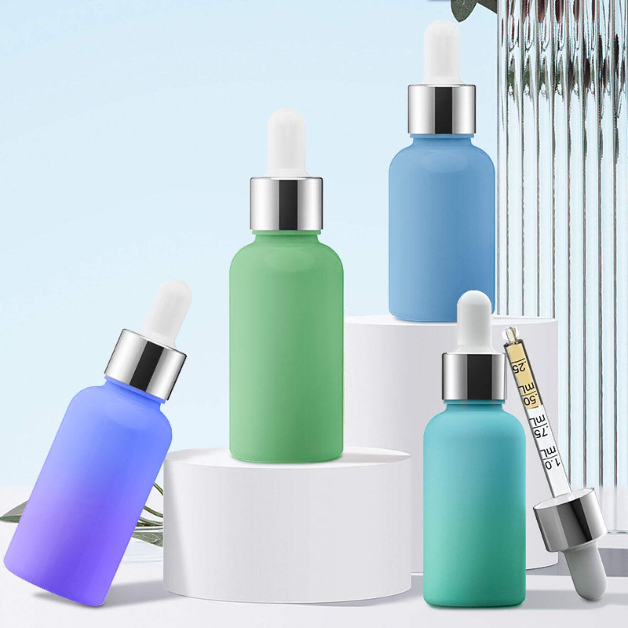 Klare Runde 5ml, 15ml, 30ml, 100ml Tropfenflaschen Mit Pipette HY-1802