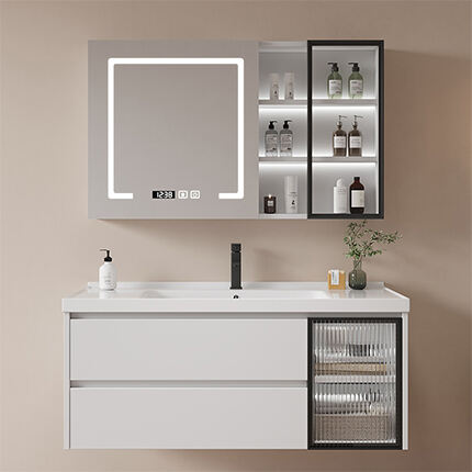 MEEKI BV-M-04  solid wood cabinet washbasin bathroom cabinet sink wall mounted vanity