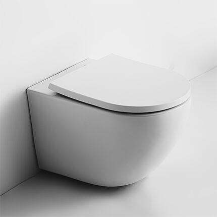 MEEKI MC-03 Watermark Australia Bathroom P-Trap Remless Surrounding Rinse Clean White Designer Wall Hung Tankless Toilet