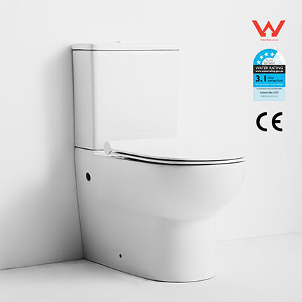 Watermark Australia Easy Clean Rimless Ceramic Ware Bathroom Two Piece Wash Down Wc 