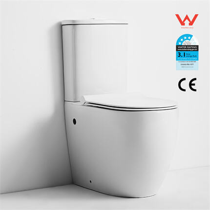 Watermark Australia Bathroom Ceramic Rimless Two Piece Wc White Color