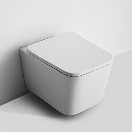 MEEKI MC-05 Watermark Australia Bathroom P-Trap Remless Surrounding Rinse Clean White Designer Wall Hung Tankless Toilet