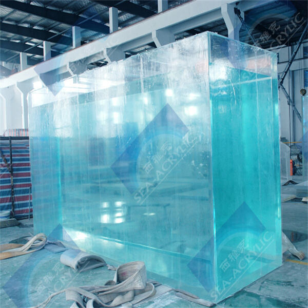 Experience crystal-clear water in your acryl plexiglass pool.