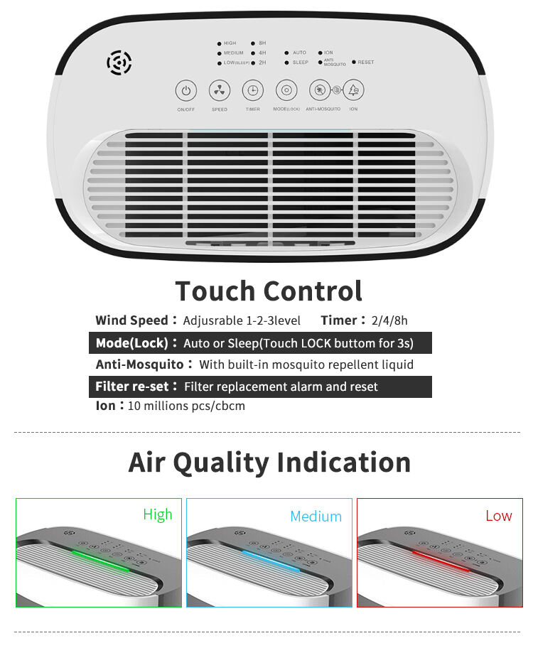 Purificateur d'air KJ225F-A016 Hepa avec fournisseur CADR200 de capteur de moustiques