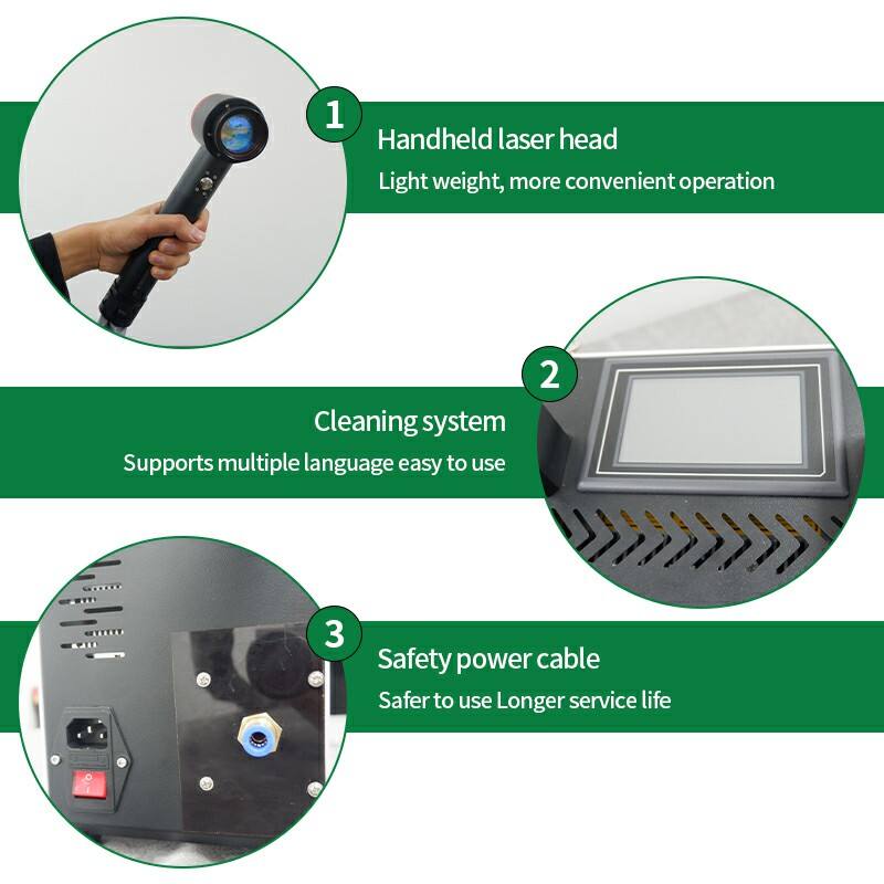 Máquina de limpeza a laser de pulso de mochila (3)