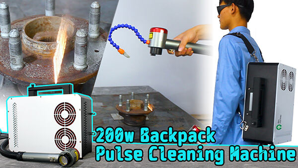 Newly launched 200w backpack laser cleaning machine paint and oil removal