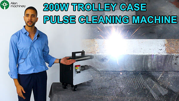 Pequena máquina portátil de limpeza a laser pulsado de 200 W
