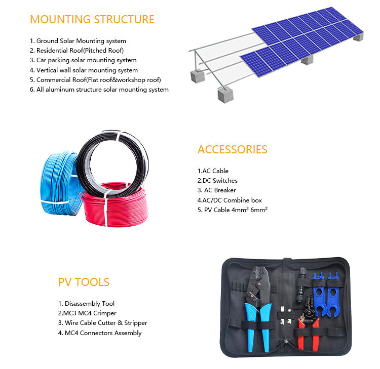 Conjunto completo de energía solar fotovoltaica fuera de la red, sistemas de energía para el hogar, 15kw, 20kw, 30kw, 50kw, 100kw