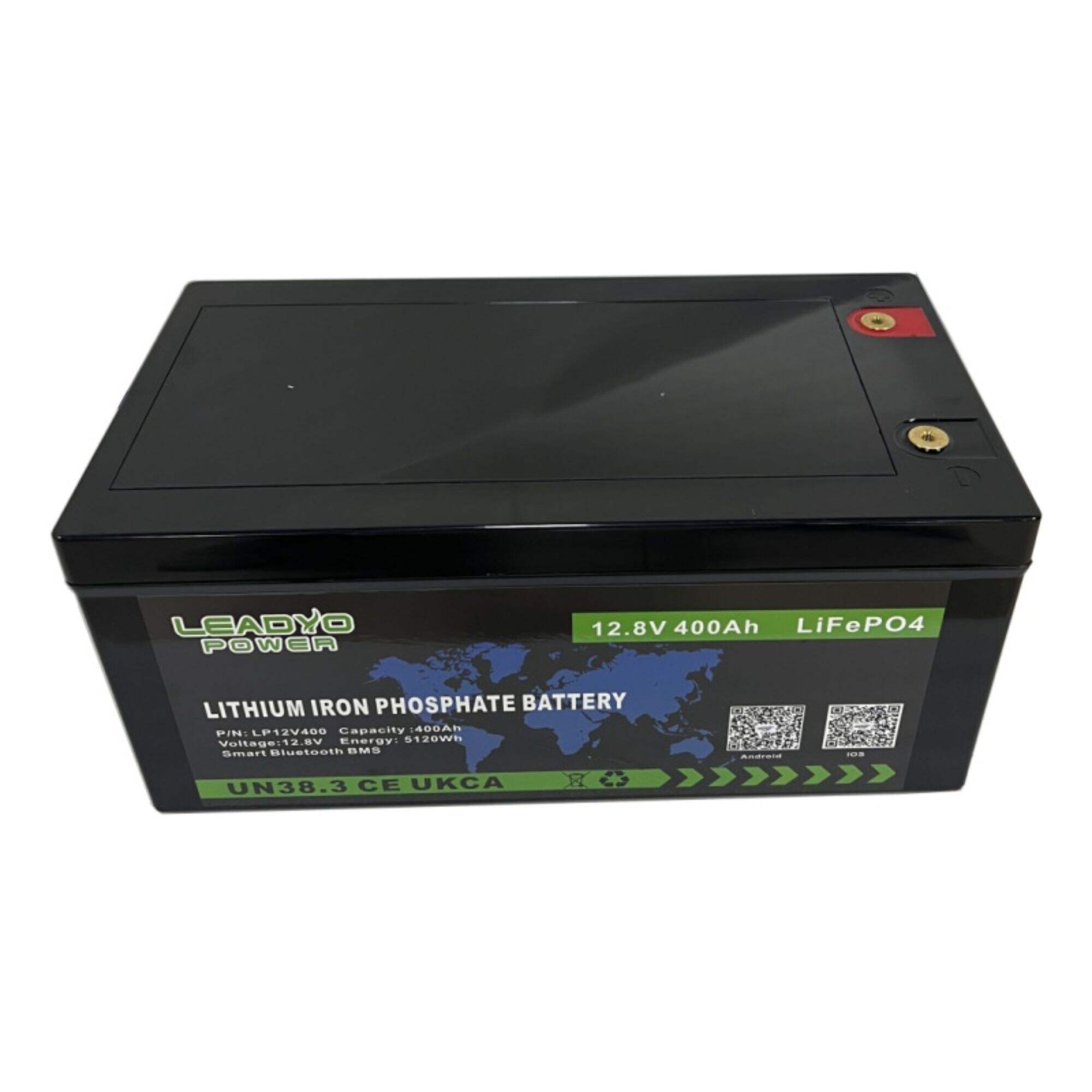 Deep Cycle LiFePO4 12V 400Ah Lithium Iron Phosphate Battery Pack For RV 12.8V LFP Batteries