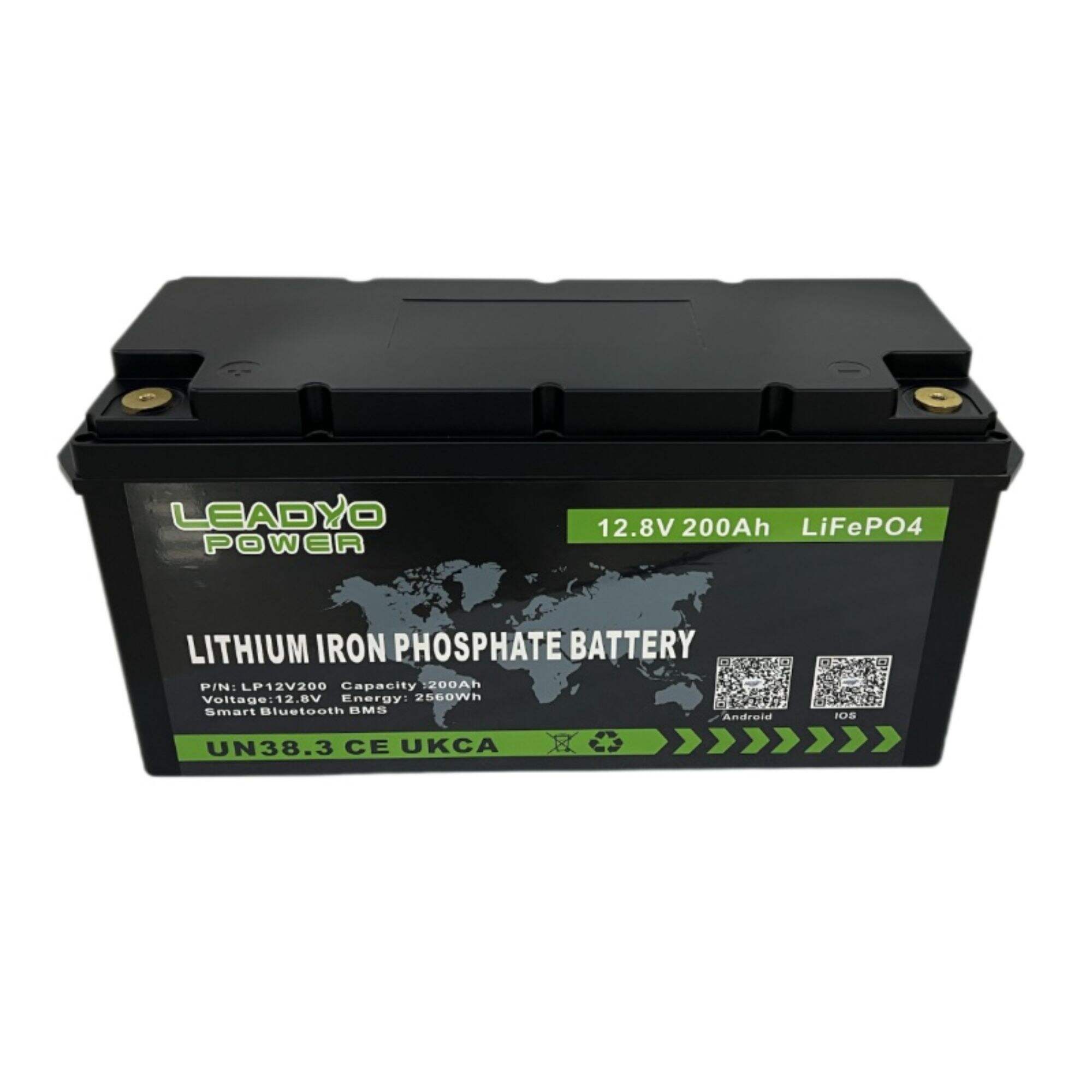 Leadyo RV 12V 200Ah 12.8V LiFePO4 Deep Cycle Campervan Battery