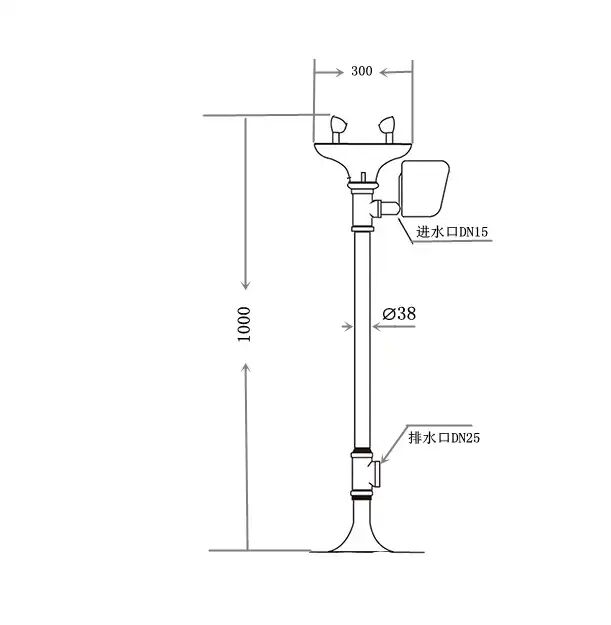 eyewash station Safety equipment Stainless Steel Safety Emergency safety shower with eyewash manufacture