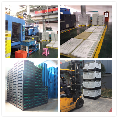 Using For Fruit And Vegetables Pallet Boxes Vented Plastic Box Pallets With Handle