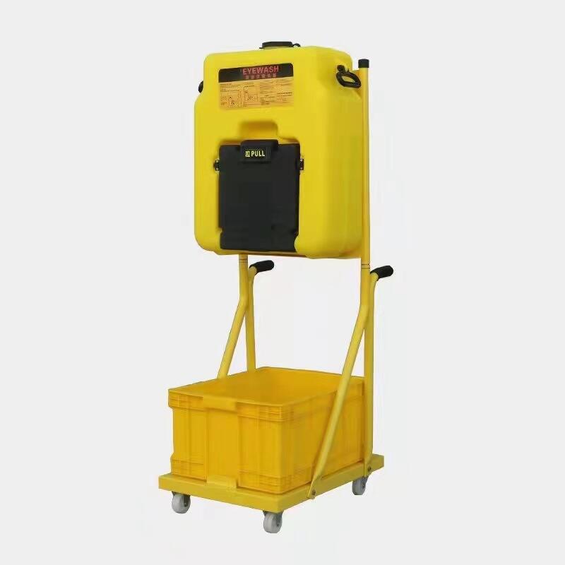 Factory directly 15 gallons 53L yellow safety first aid laboratory Emergency Portable Eyewash with Cart details