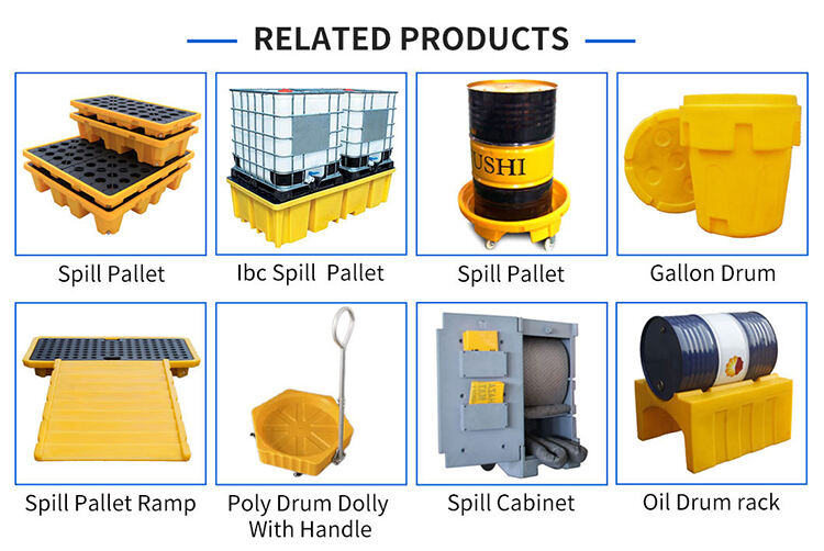 4 x 205ltr Drums 1420x1470x2070mm outdoor Hard Covered Drum Spill Pallet Hard Top Spill Pallets details