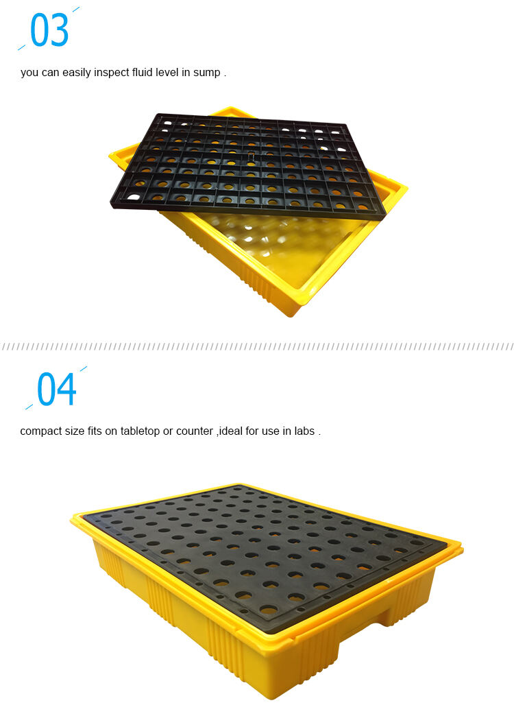 ຄຸນະພາບສູງແລະລາຄາຖືກ Lab Tabletop ນ້ໍາຮົ່ວ Deck ປ້ອງກັນການຮົ່ວໄຫລຂອງນ້ໍາຮອງຮອງ tray Plastic Pallets ຜູ້ສະຫນອງ