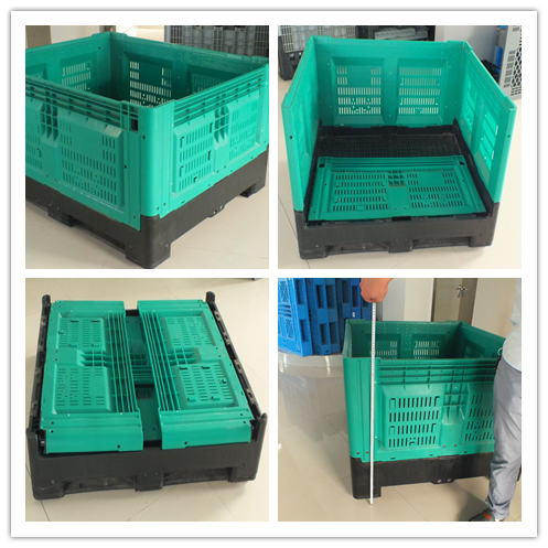 Using For Fruit And Vegetables Pallet Boxes Vented Plastic Box Pallets With Handle