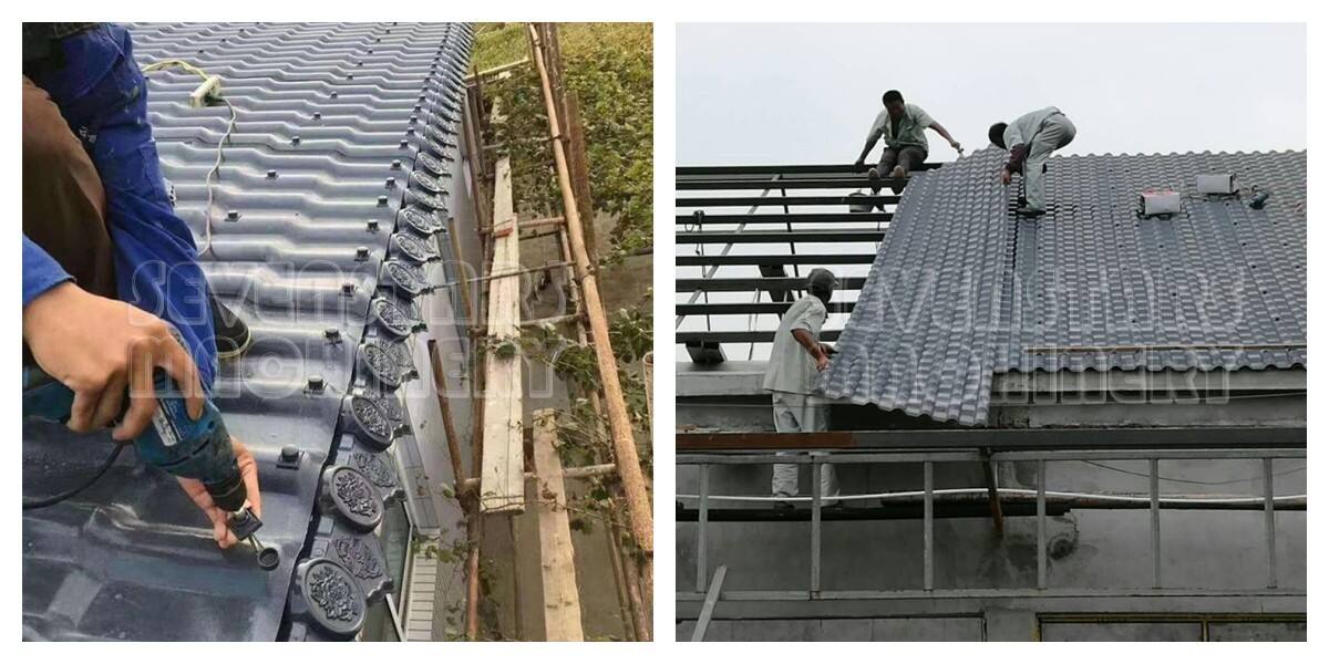 Roof Tile Making Machine PVC ASA Glazed Tile Production Line Plastic Sheet Plant Equipment Machinery factory