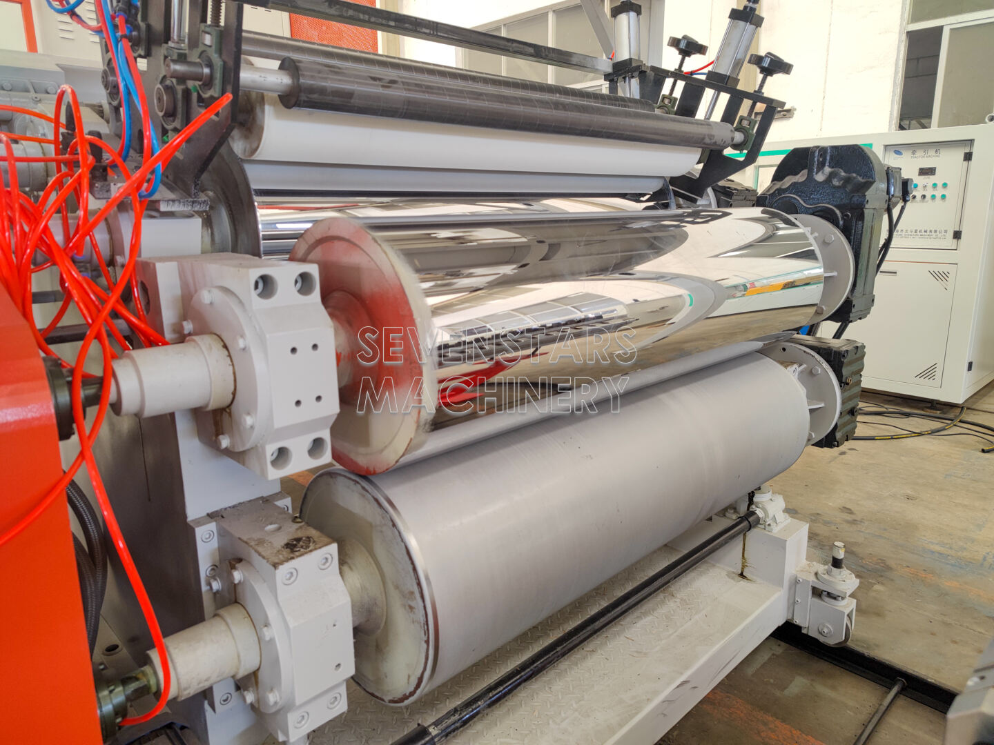 Plastic SPC Flooring Stone Making Machine WPC SPC Floor Extrusion Line 2 Layers SPC Floor Board Production Line manufacture