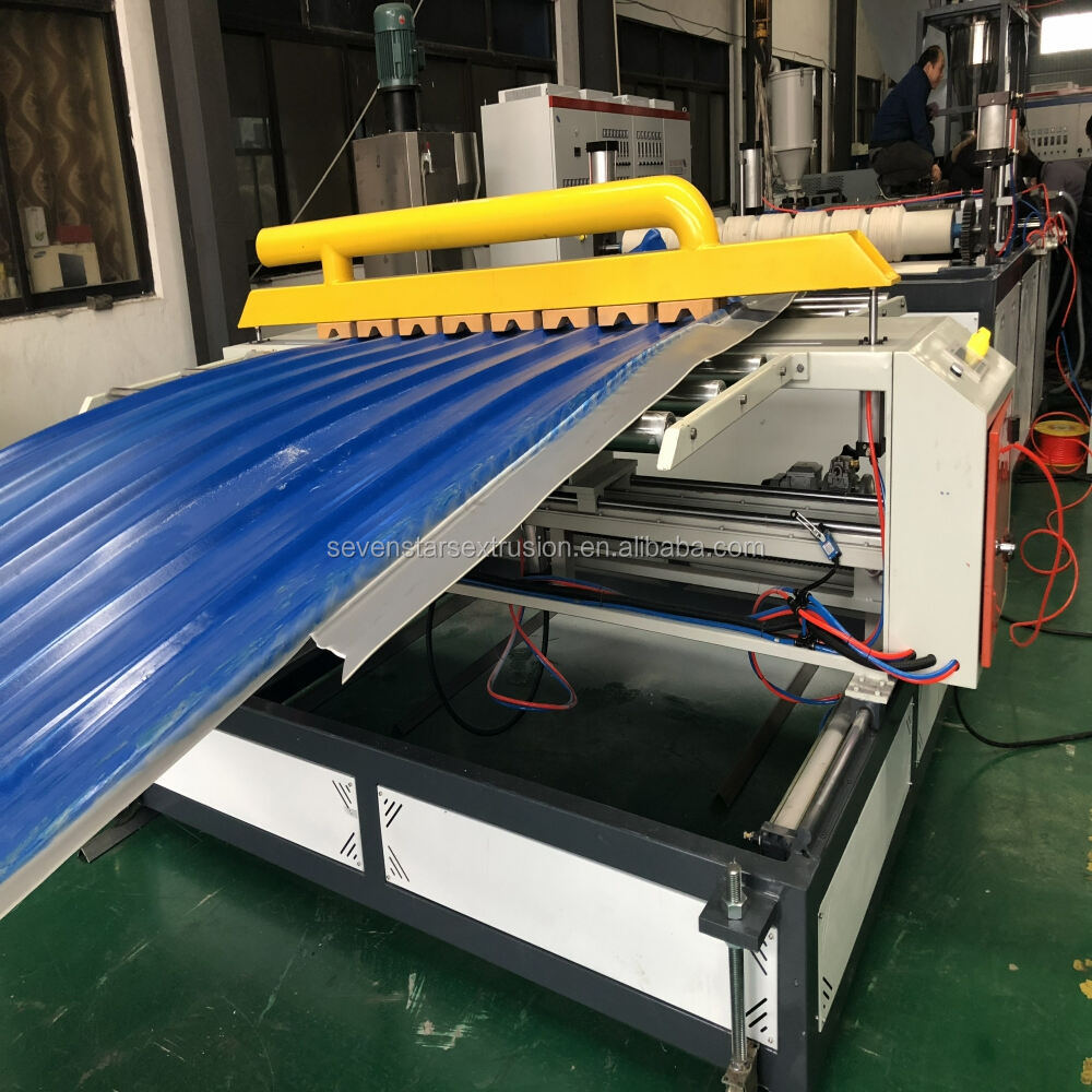 Sevenstars Roof Tile Making Machine PVC ASA Glazed Tile Production Line Plastic Sheet Plant Equipment Machinery manufacture