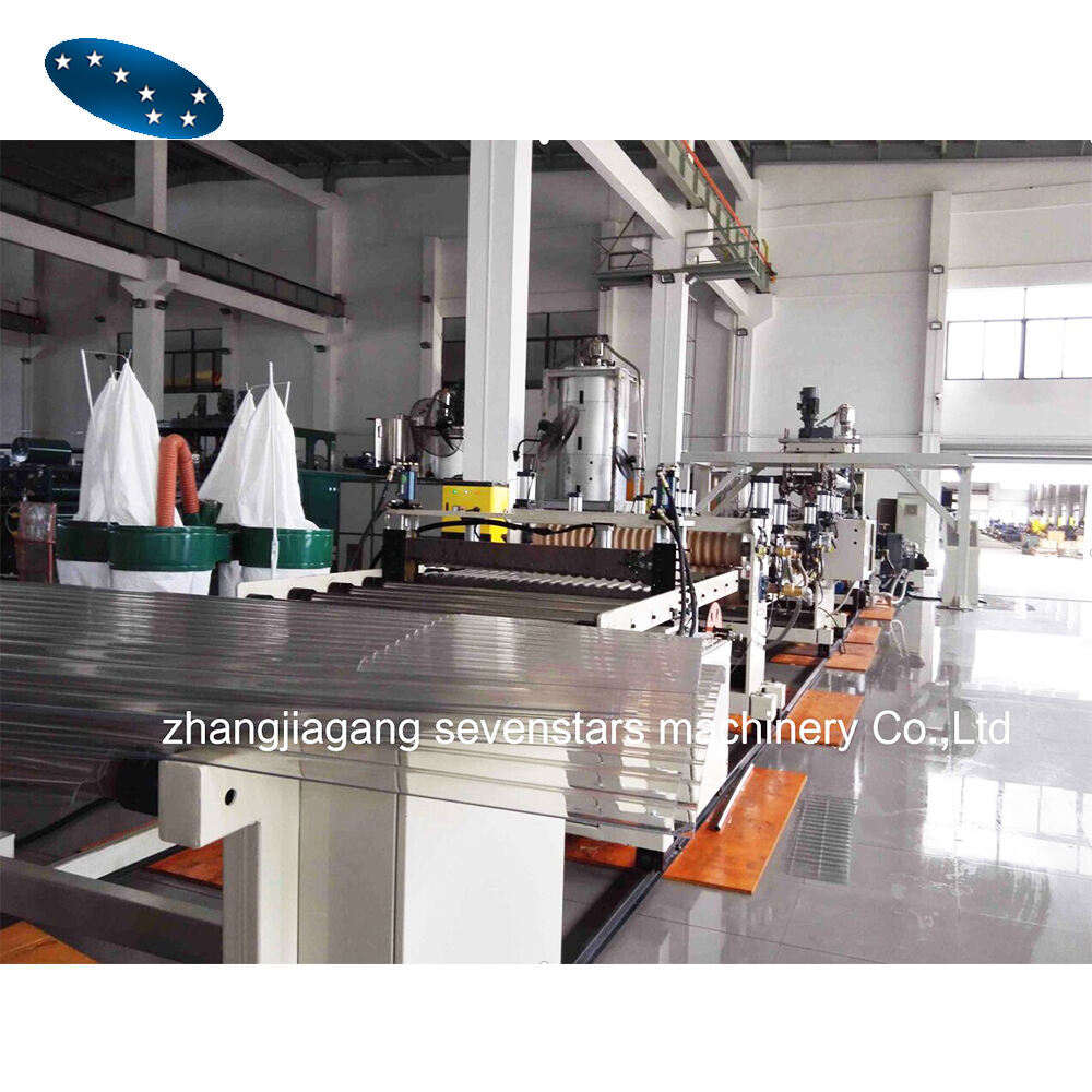 Sevenstars Customized PET Wave RoofingTransparent Panel Roofing Tile extrusion Line wave sheet Making Machine details