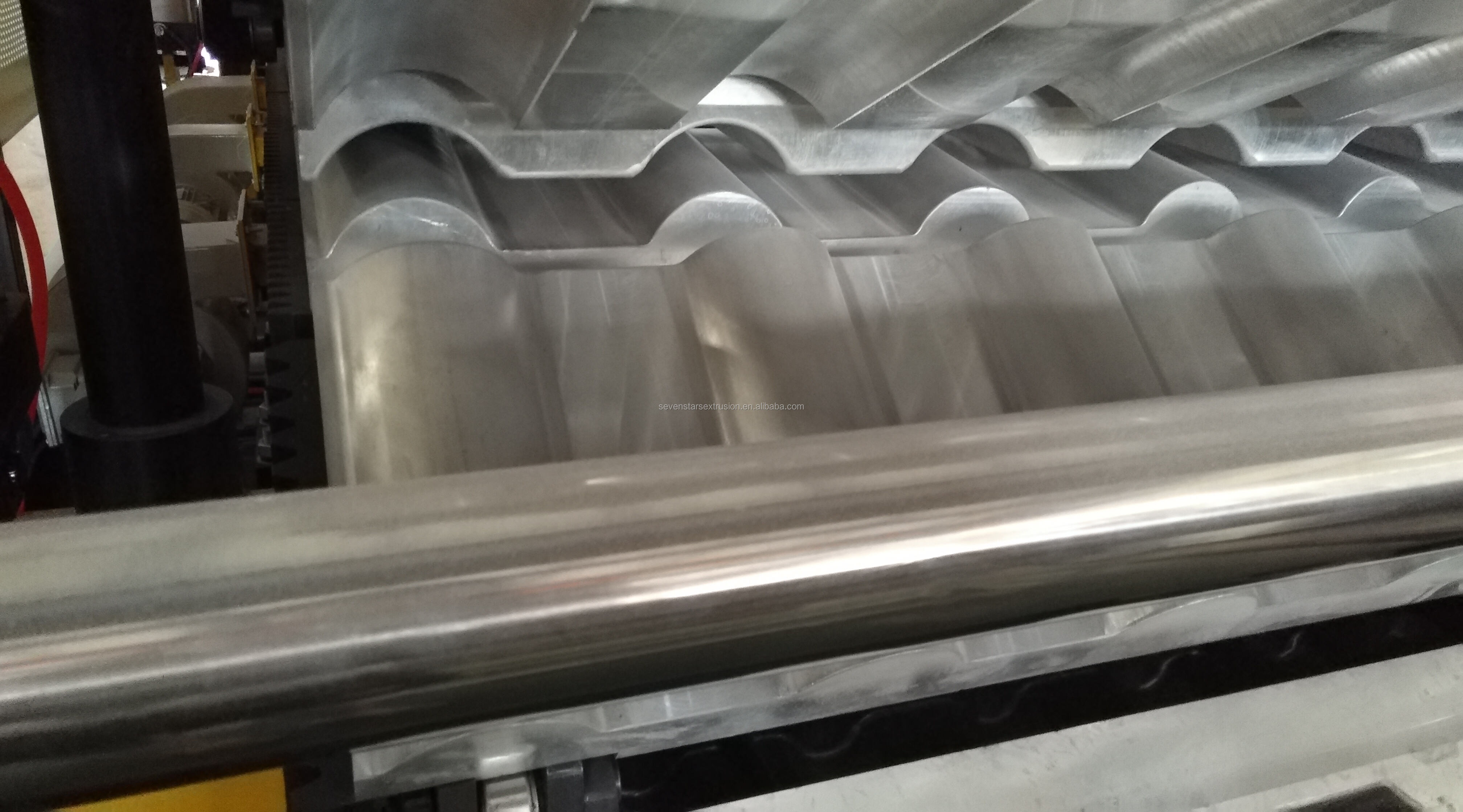 Sevenstars Roof Tile Making Machine PVC ASA Glazed Tile Production Line Plastic Sheet Plant Equipment Machinery details
