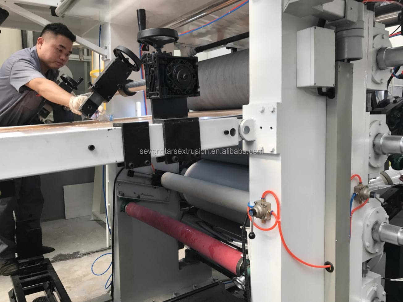 Plastic PVC Imitation marble wall panel sheet extruder making extrusion machine line manufacture