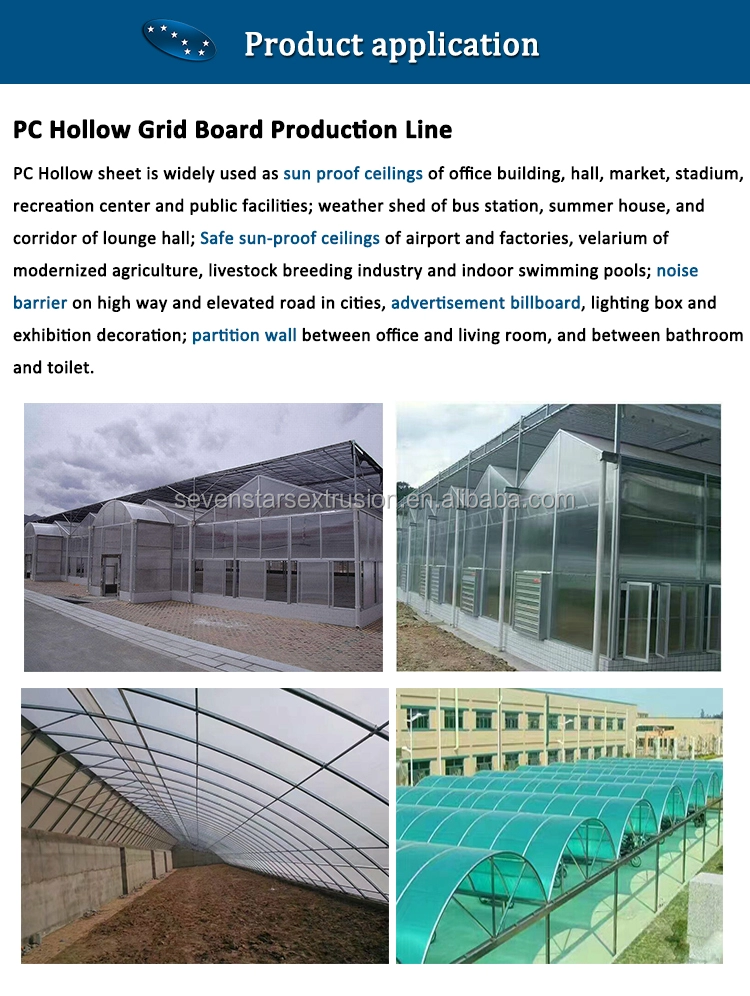 product pc pp pe hollow grid sheet production line plastic extrusion machine hollow grid sheet making machine-8