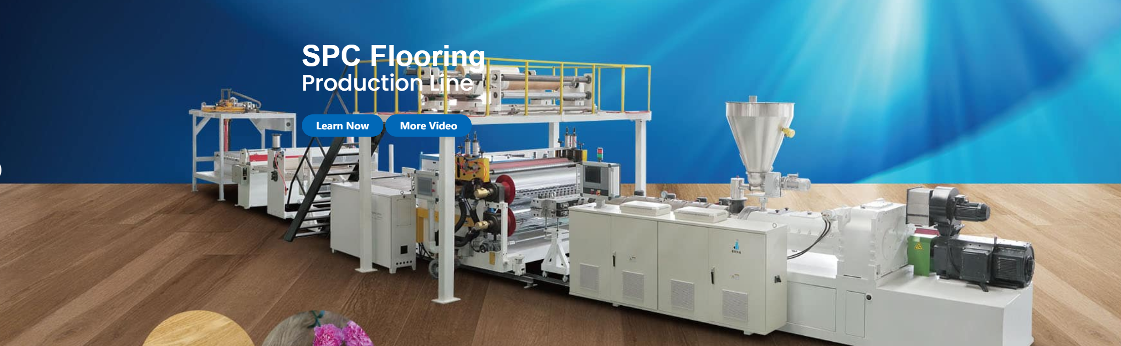 product plastic spc flooring stone making machine wpc spc floor extrusion line for spc flooring 5mm579-4