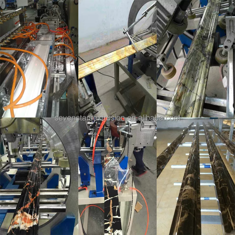 Plastic PVC Imitation marble wall panel sheet extruder making extrusion machine line supplier