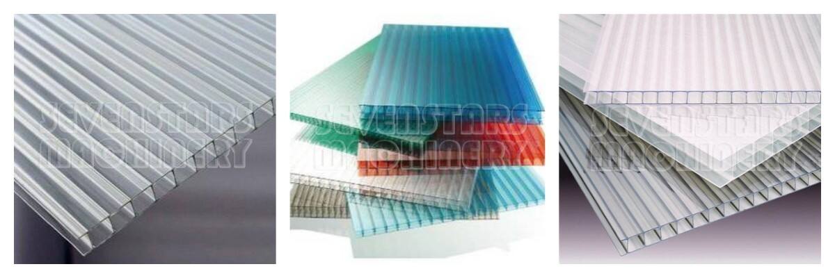 Sevenstars PC Polycarbonate Honeycomb Roof Plastic Corrugated Hollow Sheet Production Line PP PP Corrugated Sheet Machine manufacture