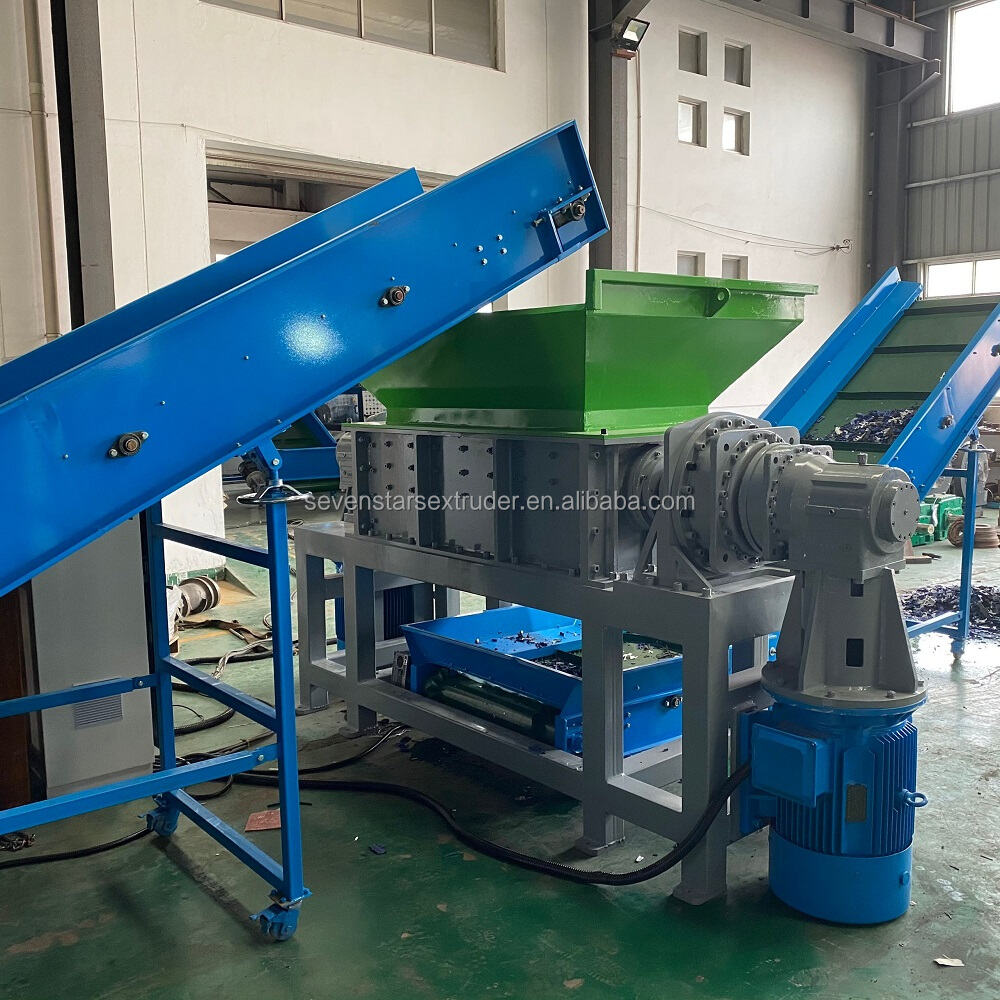 product sevenstars machinery double shaft shredder machine for plastic lumps-4