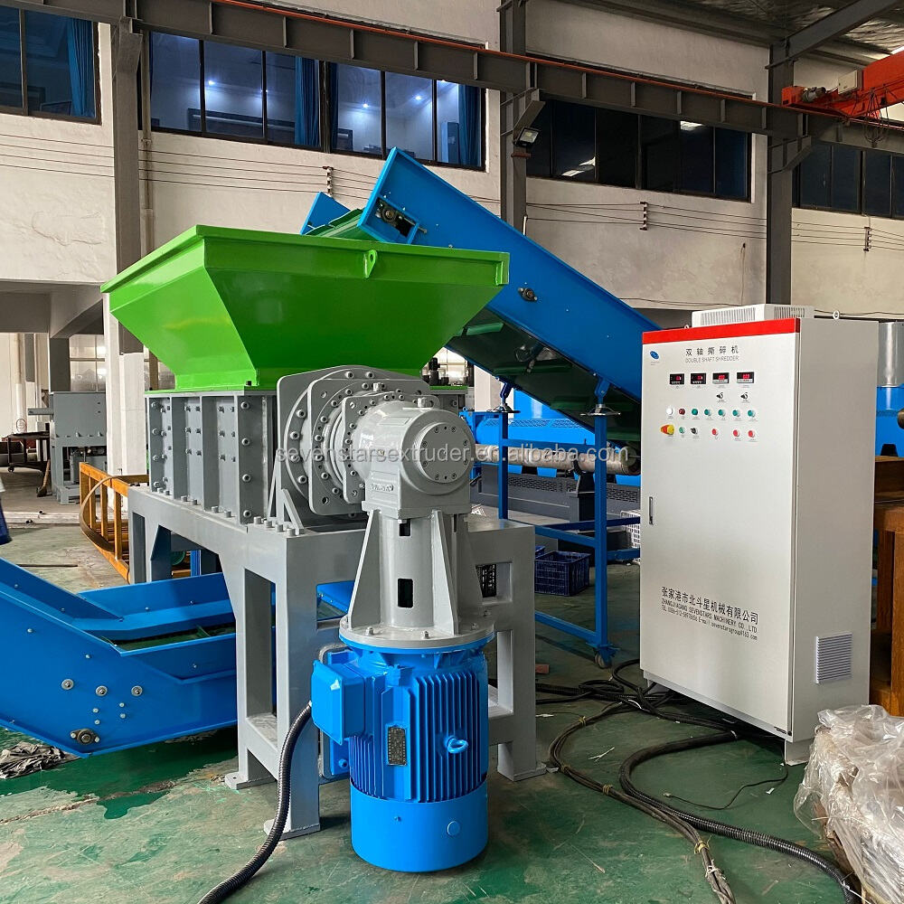 product sevenstars machinery double shaft shredder machine for plastic lumps-2
