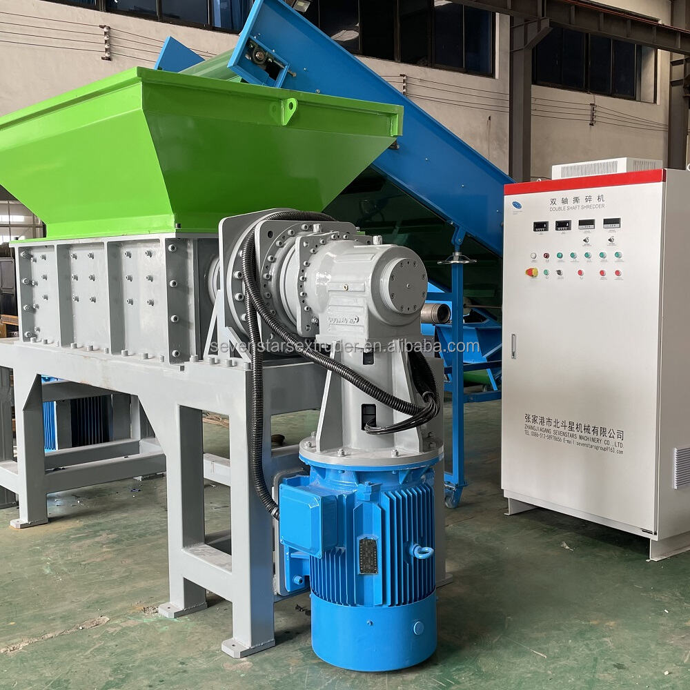 product sevenstars machinery double shaft shredder machine for plastic lumps-3