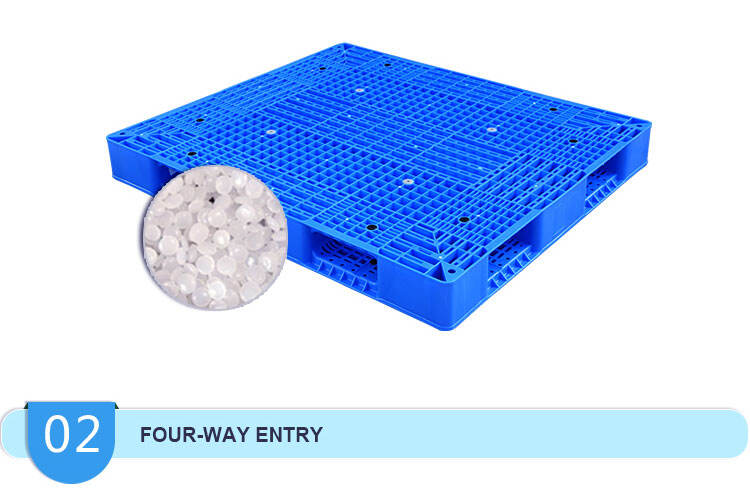 Heavy duty large blue 4 way HDPE custom euro cheap plastic pallet for sale factory