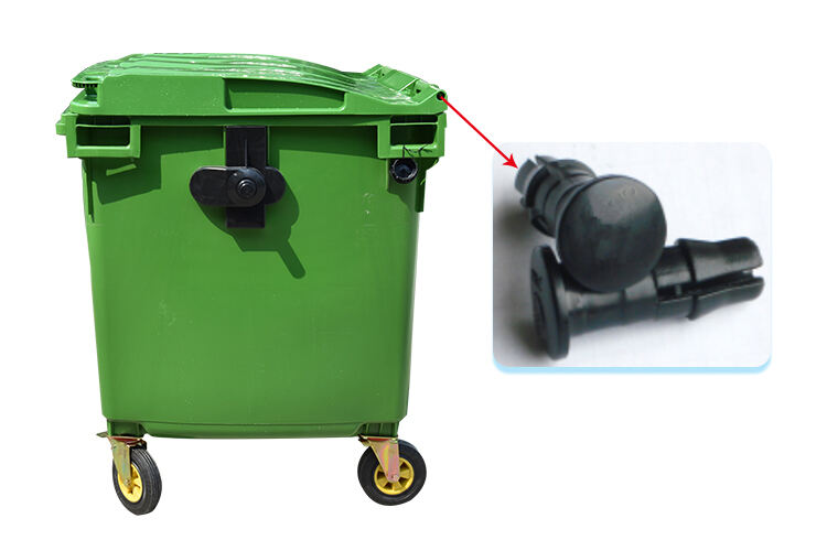 1100l pedal waste container large plastic dustbin with wheels manufacture