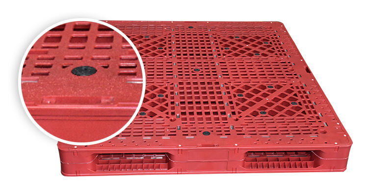 1500x1300x150 mm Cheap high quality four way entry steel reinforced hdpe standard size stackable double faced plastic pallet supplier