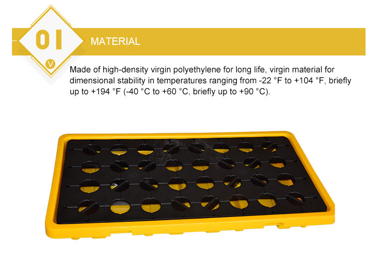 Factory Supply heavy duty 58 Gal 2 Drum Secondary Containment Poly Oil Spill control Pallets details
