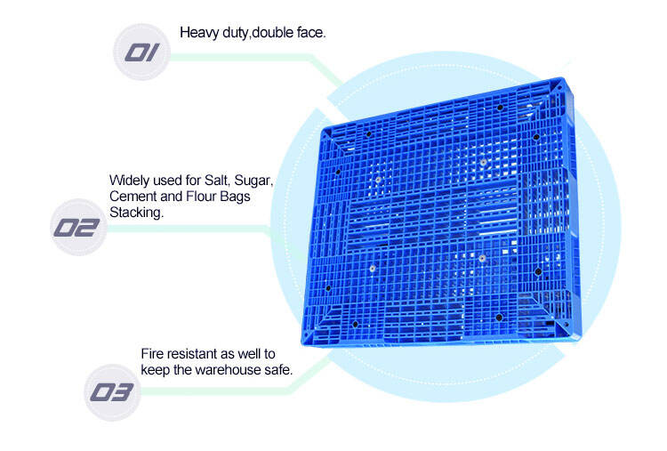 Heavy duty large blue 4 way HDPE custom euro cheap plastic pallet for sale factory