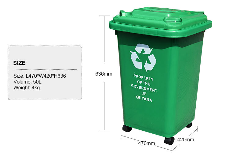 Innovative stackable bio medical pedal 50L plastic garbage waste bins used for hospital manufacture