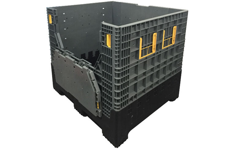 887L Collapsible stackable heavy duty plastic pallet bin for sale factory